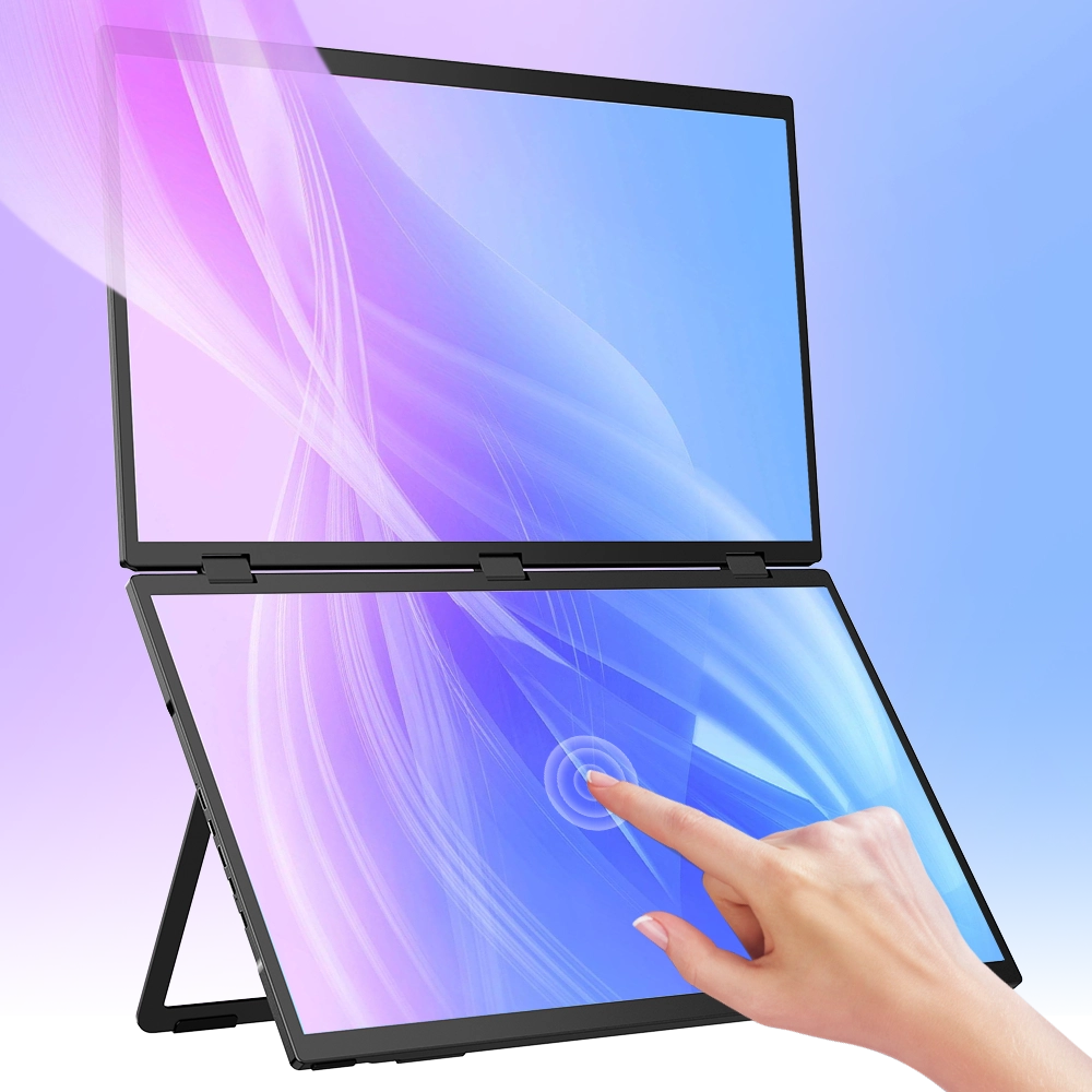 Delta Max Touch - شاشة كمبيوتر محمول قابلة للطي تعمل باللمس مقاس 18 بوصة